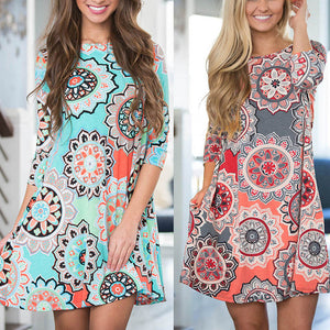 Mandala Boho Dress - UrbClo