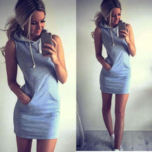 Load image into Gallery viewer, Summer Casual Sleeveless Hoody Dress - UrbClo