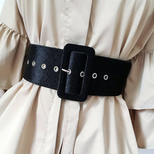 Load image into Gallery viewer, Wide Buckle Velvet Belt - UrbClo