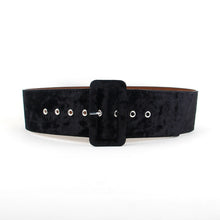 Load image into Gallery viewer, Wide Buckle Velvet Belt - UrbClo