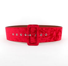 Load image into Gallery viewer, Wide Buckle Velvet Belt - UrbClo