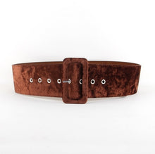 Load image into Gallery viewer, Wide Buckle Velvet Belt - UrbClo