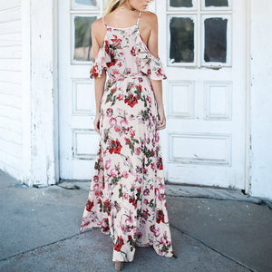 Long Boho Floral Dress - UrbClo