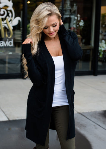 Elegant Pocket Knitted Outerwear Cardigan - UrbClo