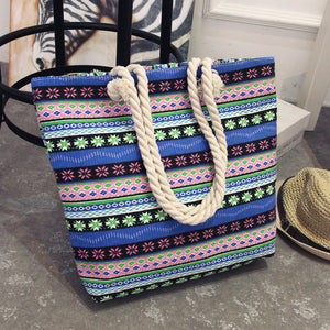 Canvas Bohemian Shoulder Beach Bag - UrbClo