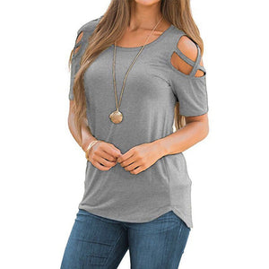 Strappy Cold Shoulder Top - Urbclo | UrbClo.com