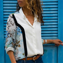 Load image into Gallery viewer, Turn-Down Collar Casual Blouse - UrbClo