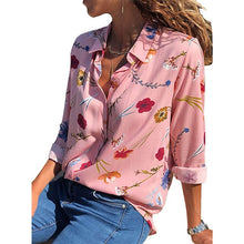 Load image into Gallery viewer, Turn-Down Collar Casual Blouse - UrbClo