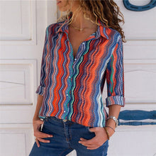 Load image into Gallery viewer, Turn-Down Collar Casual Blouse - UrbClo