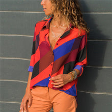 Load image into Gallery viewer, Turn-Down Collar Casual Blouse - UrbClo