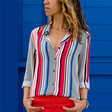 Load image into Gallery viewer, Turn-Down Collar Casual Blouse - UrbClo